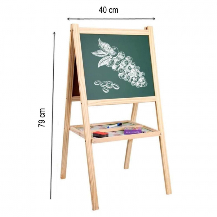 Tabla Magnetica Educativa pentru copii cu doua fete, litere, cifre [2]