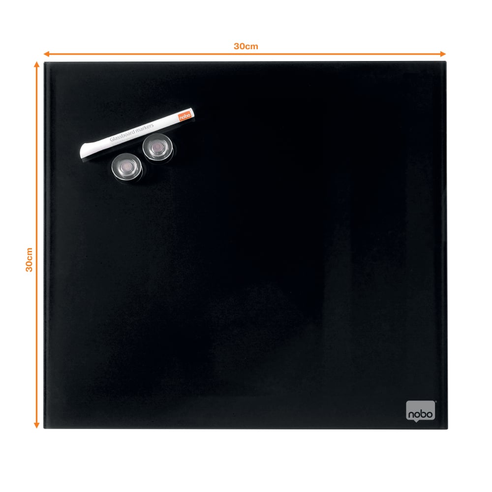 Tabla magnetica sticla 30*30 cm neagra+accesorii diamond nobo [3]