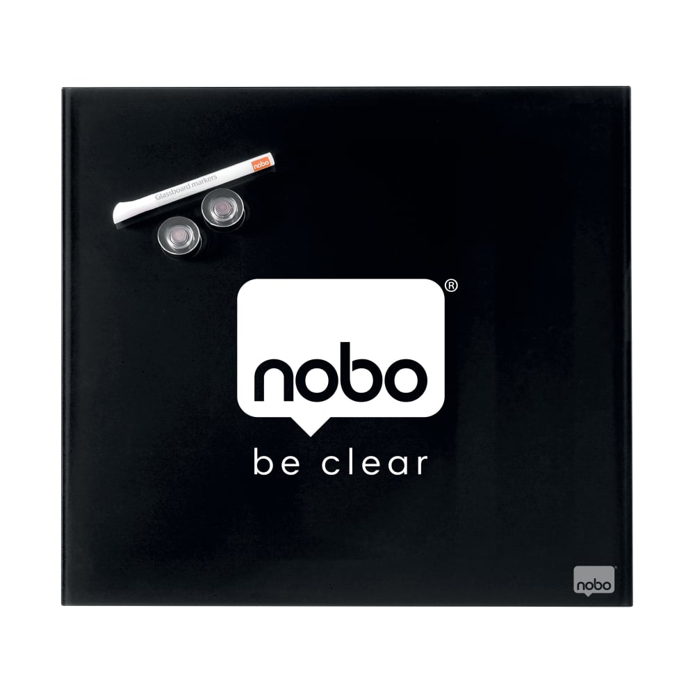 Tabla magnetica sticla 30*30 cm neagra+accesorii diamond nobo [4]