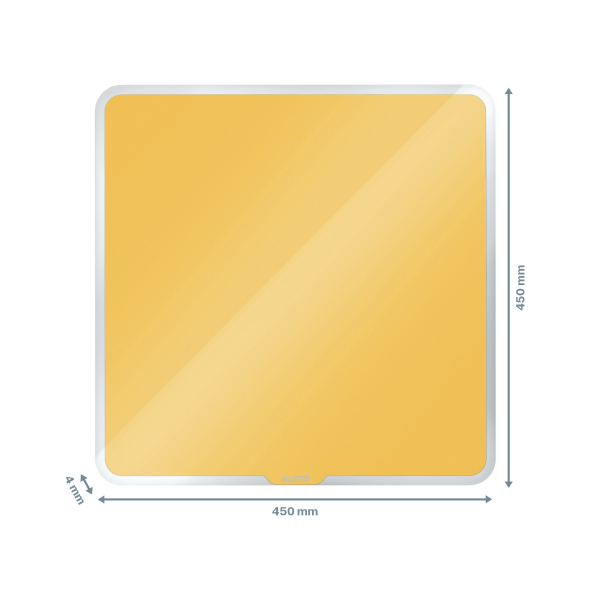 Tabla magnetica sticla 45 x 45 cm galben chihlimbar cosy leitz [5]