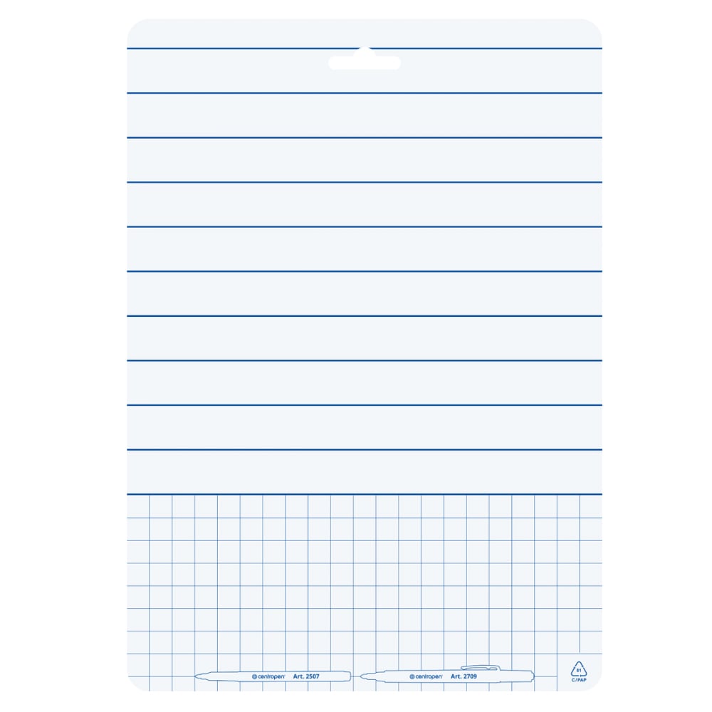 Tabla scolara 2 fete + 2 markere whiteboard 21 x 29.7 cm centropen [2]