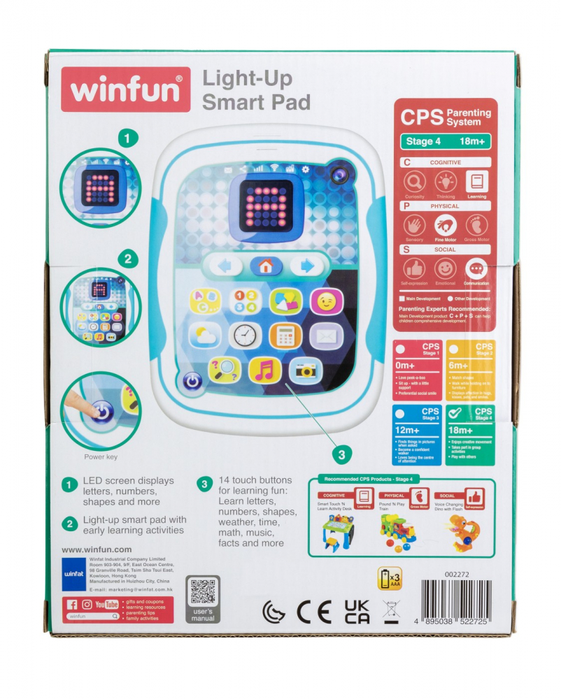 Tableta smart pentru bebelusi, winfun, varsta de la 2 ani la 4 ani [4]