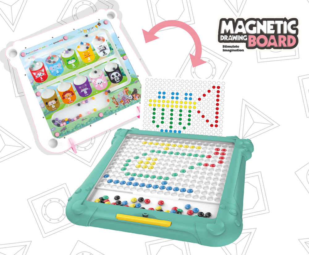 Tablita de desen 2 in 1 cu magneti - Culori si numere [2]