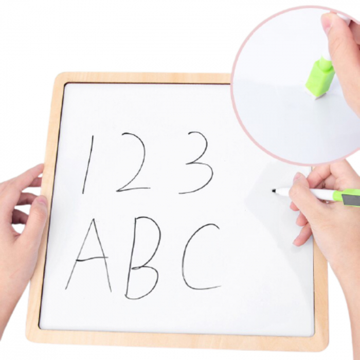Puzzle lemn Montessori ⭐ Litere si tabla magnetica. [3]