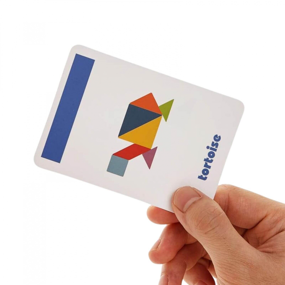 Tangram 7 Piese din Lemn cu 60 Carduri, 120 Modele, Ideal pentru Cadouri de Craciun [7]