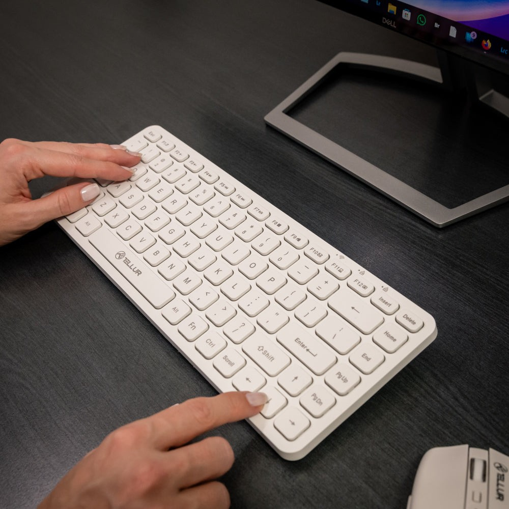 Tastatură fără fir Tellur, Mini, Alb [7]