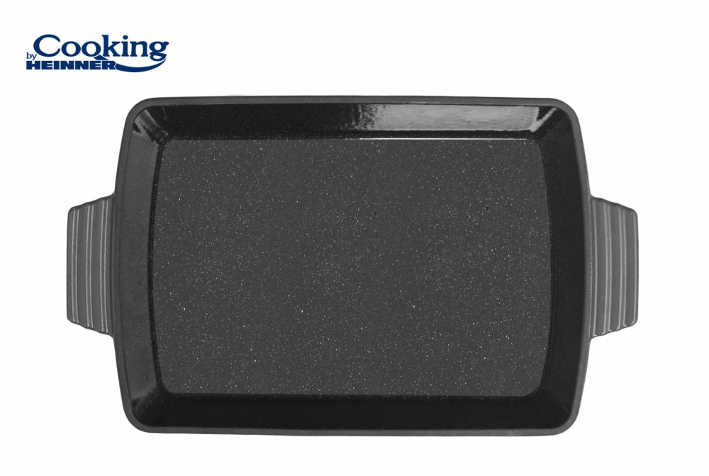 Tava fonta emailata 33 x 23 x 7 cm, marble grey, cooking by heinner [3]