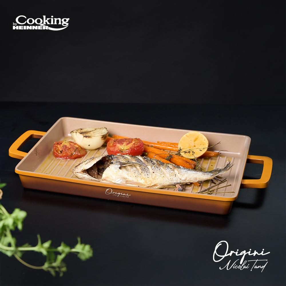 Tava gratar aluminiu turnat 36 x 26.4 x 4 cm, nicolai tand, origini, cooking by heinner [5]