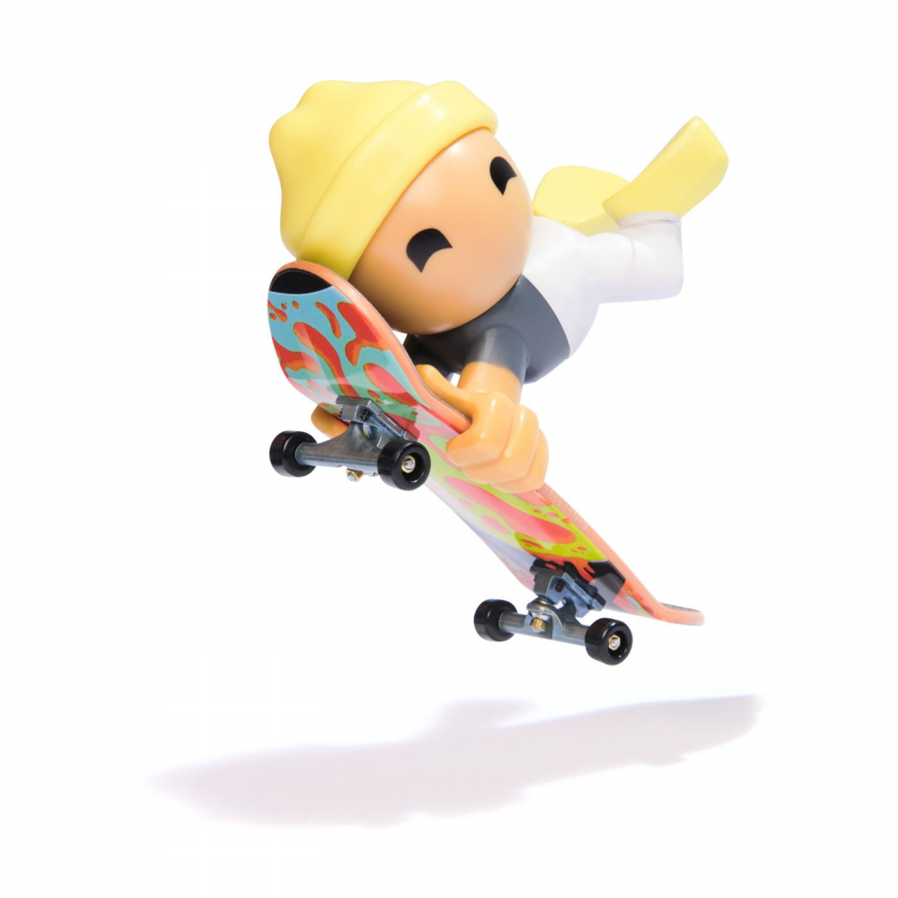 Tech dech sk8 crew pachet placa si figurina 9.6cm sapca galbena, varsta de la 5 ani la 12 ani [4]