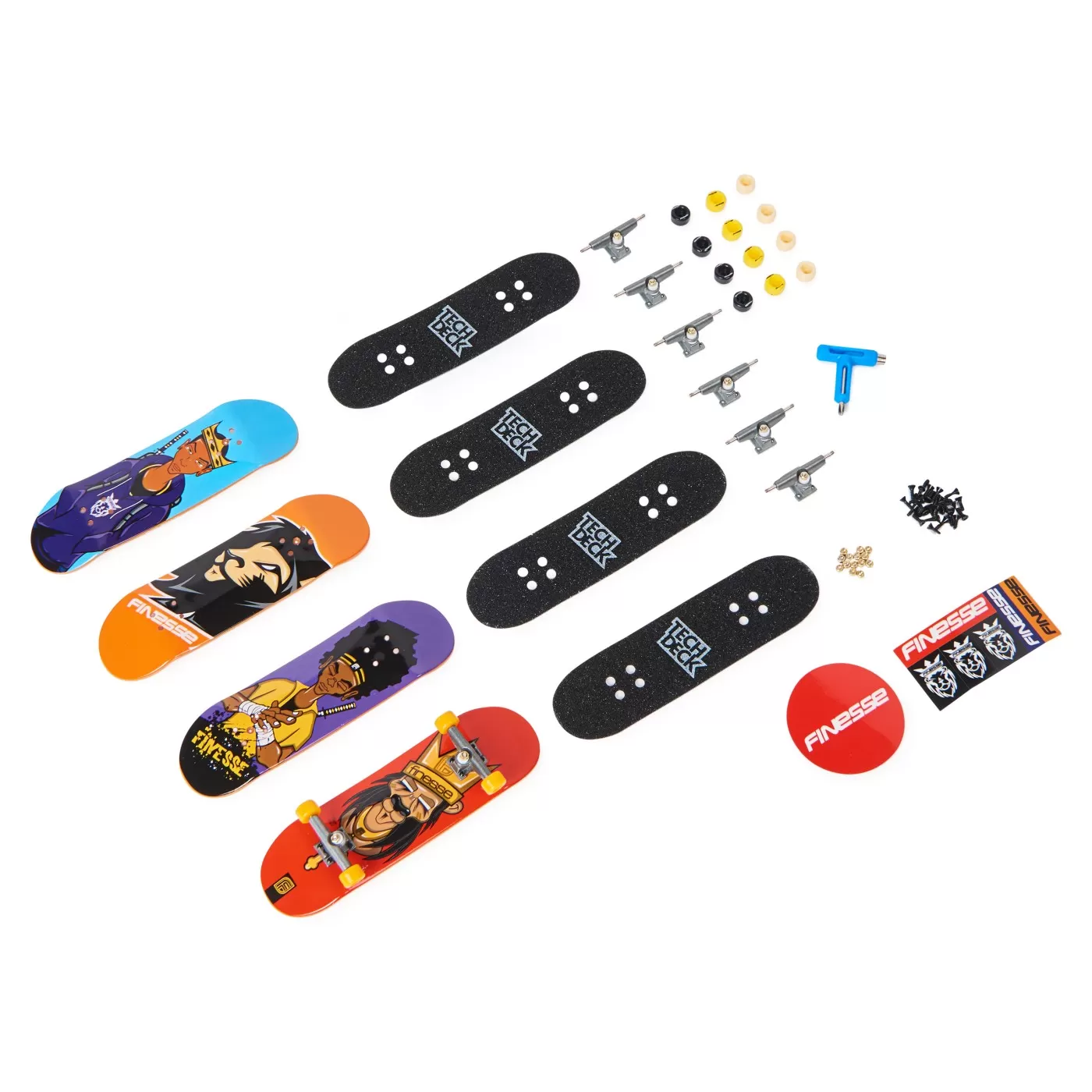 Tech deck pachet 4 piese fingerboard finesse 9.6cm, varsta de la 6 ani la 12 ani [2]