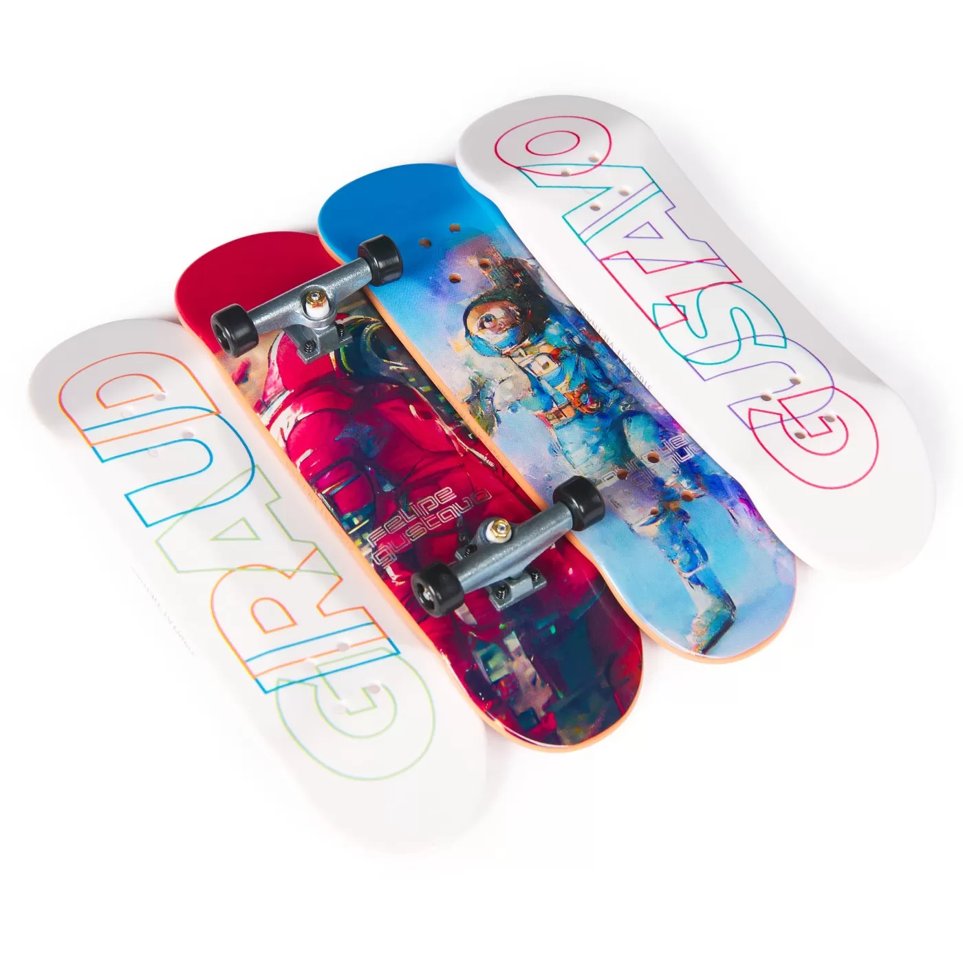 Tech deck pachet 4 piese fingerboard gustavo 9.6cm, varsta de la 6 ani la 12 ani [3]