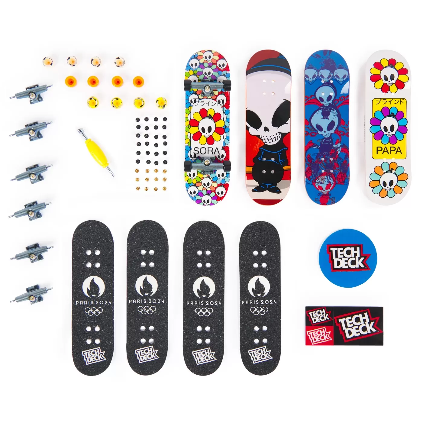 Tech deck pachet 4 piese fingerboard papa 9.6cm, varsta de la 6 ani la 12 ani [2]