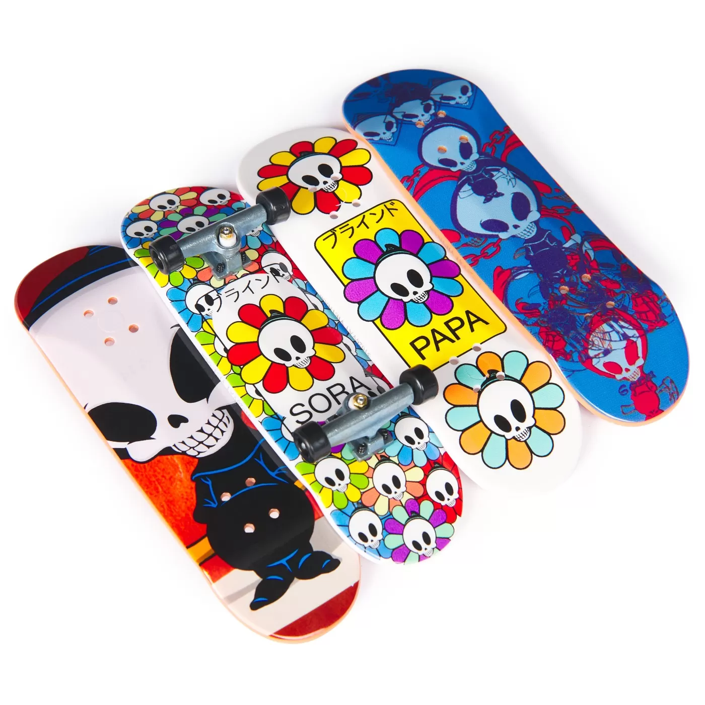 Tech deck pachet 4 piese fingerboard papa 9.6cm, varsta de la 6 ani la 12 ani [3]