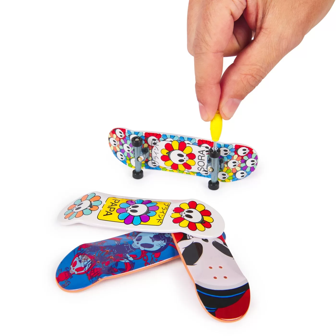 Tech deck pachet 4 piese fingerboard papa 9.6cm, varsta de la 6 ani la 12 ani [4]