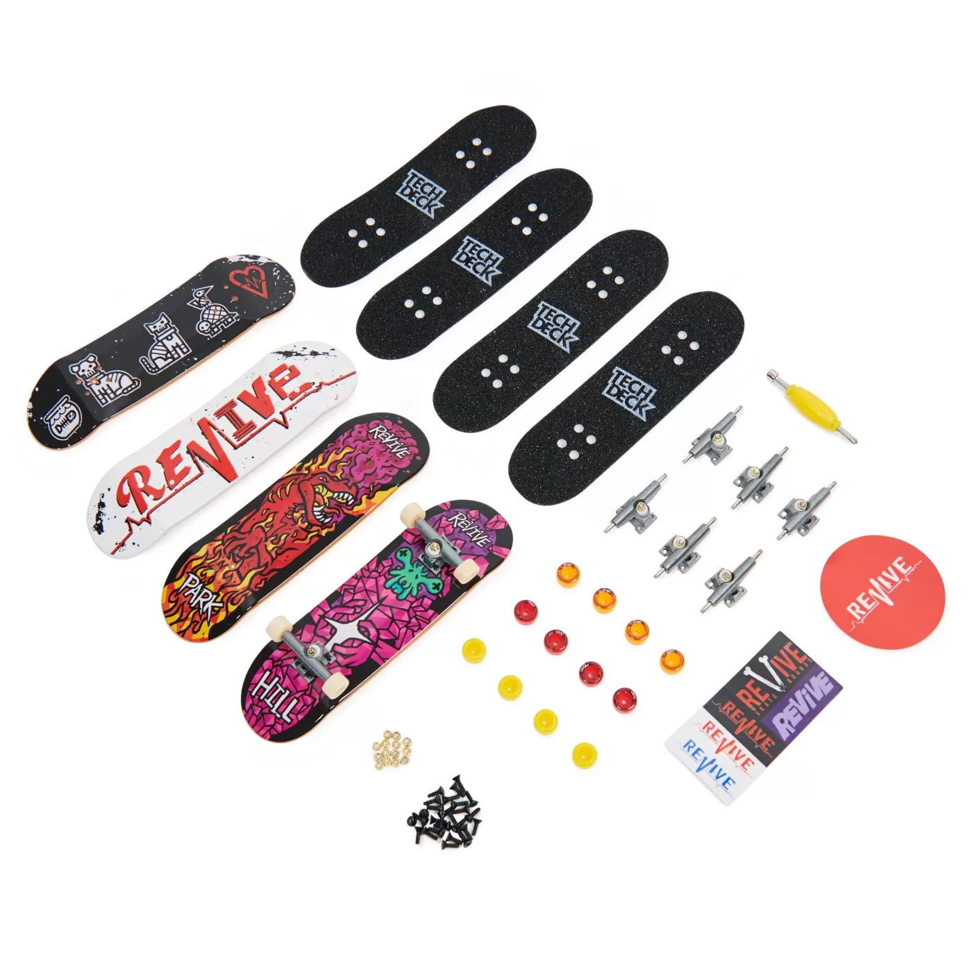 Tech deck pachet 4 piese fingerboard revive 9.6cm, varsta de la 6 ani la 12 ani [2]