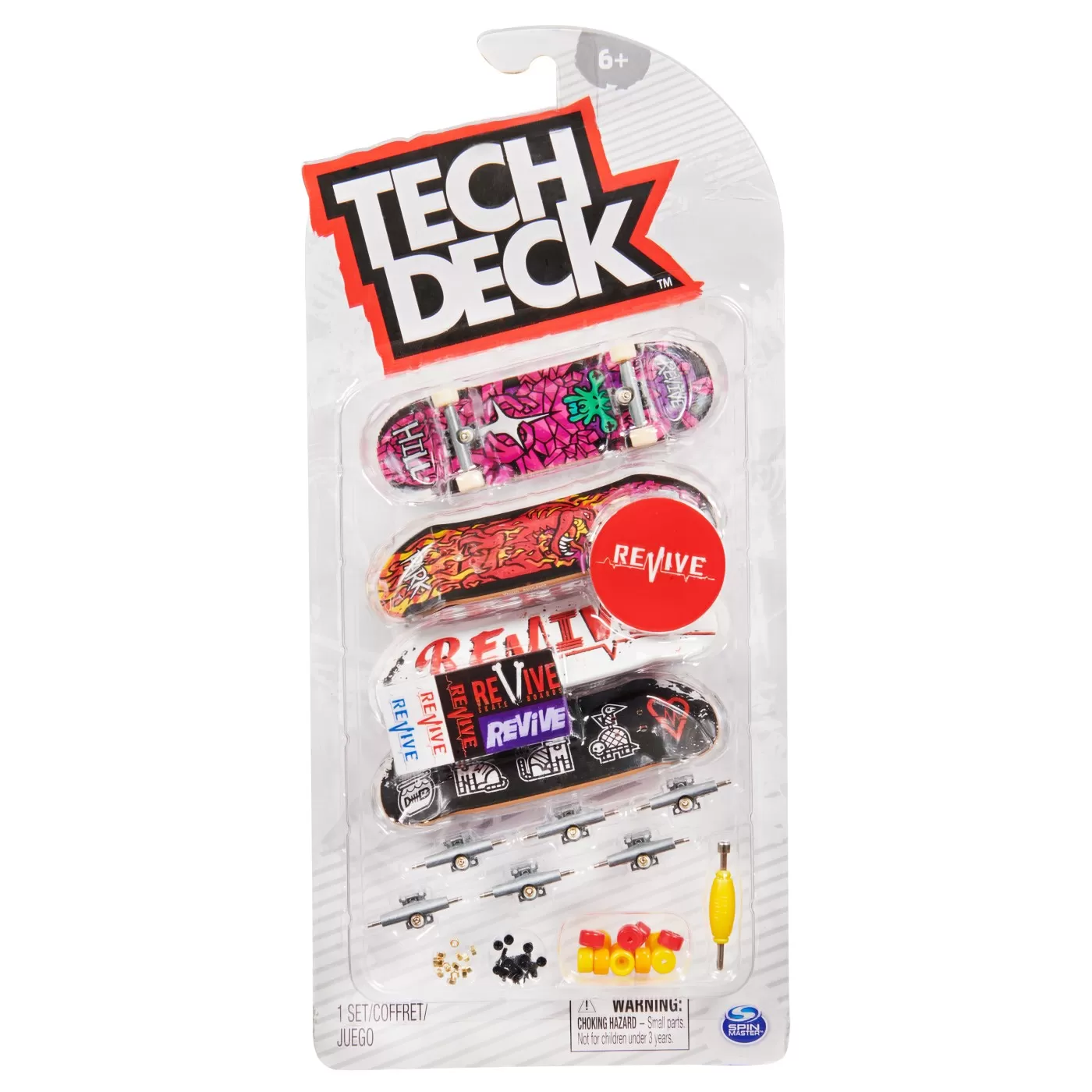 Tech deck pachet 4 piese fingerboard revive 9.6cm, varsta de la 6 ani la 12 ani [1]