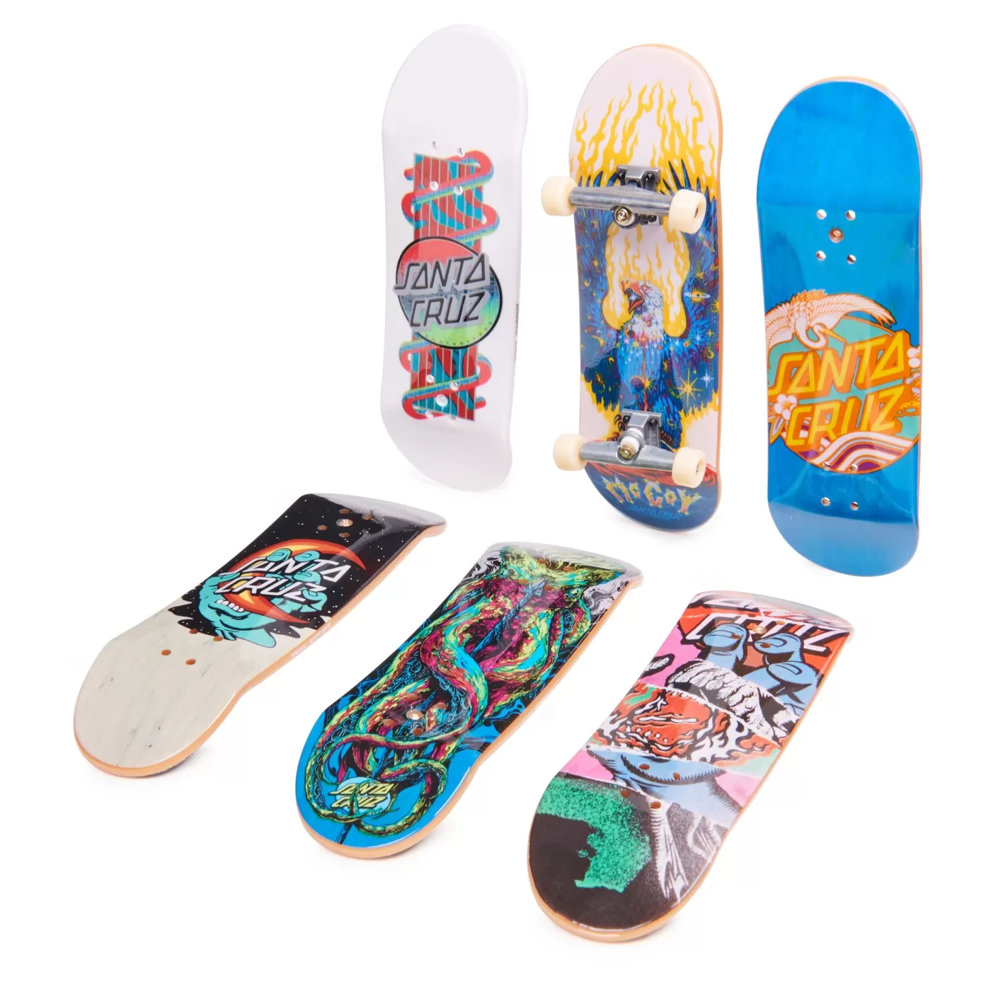 Tech deck pachet 6 piese cu accesorii fingerboard santa cruz, varsta de la 6 ani la 12 ani [3]