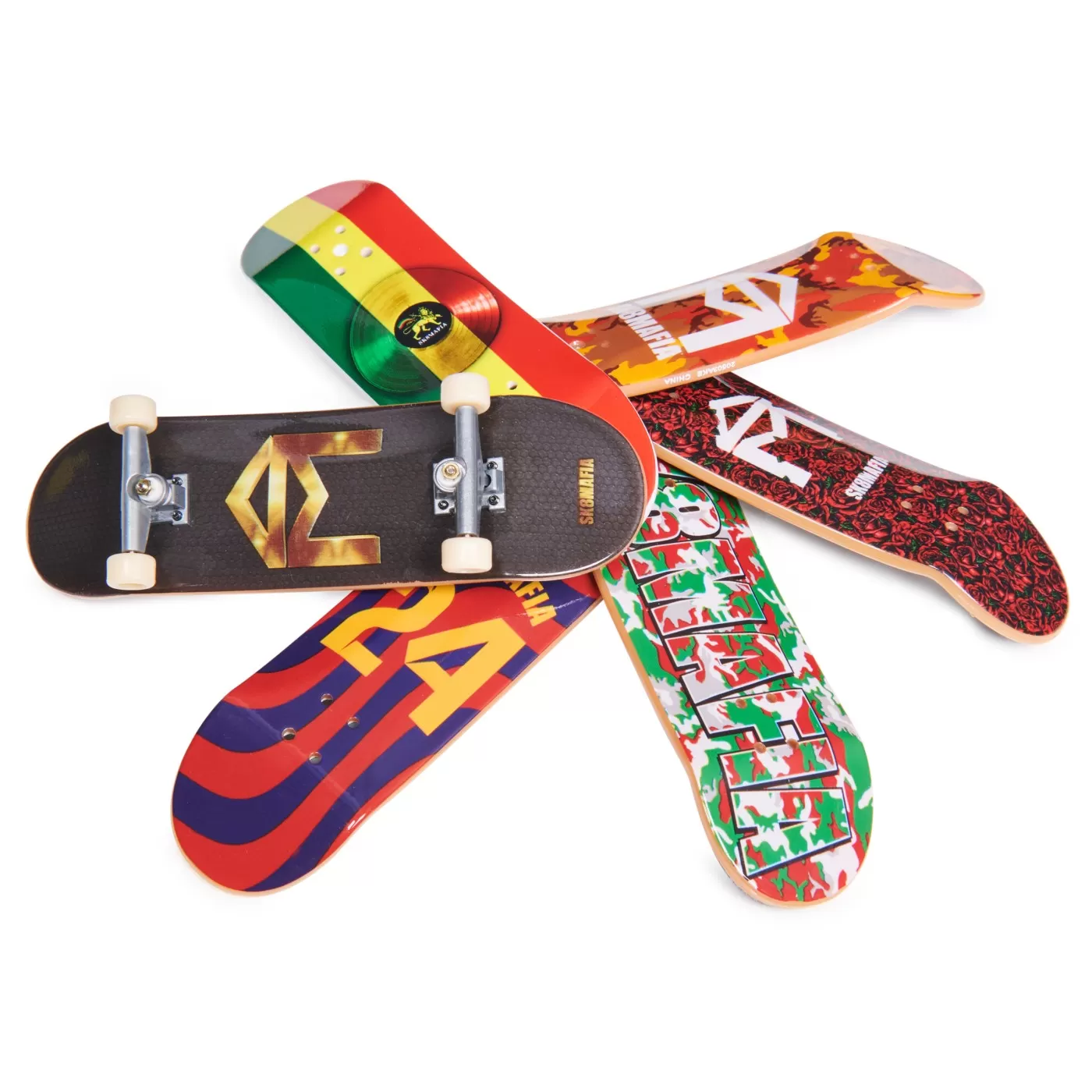 Tech deck pachet 6 piese cu accesorii fingerboard sk8mafia, varsta de la 6 ani la 12 ani [4]