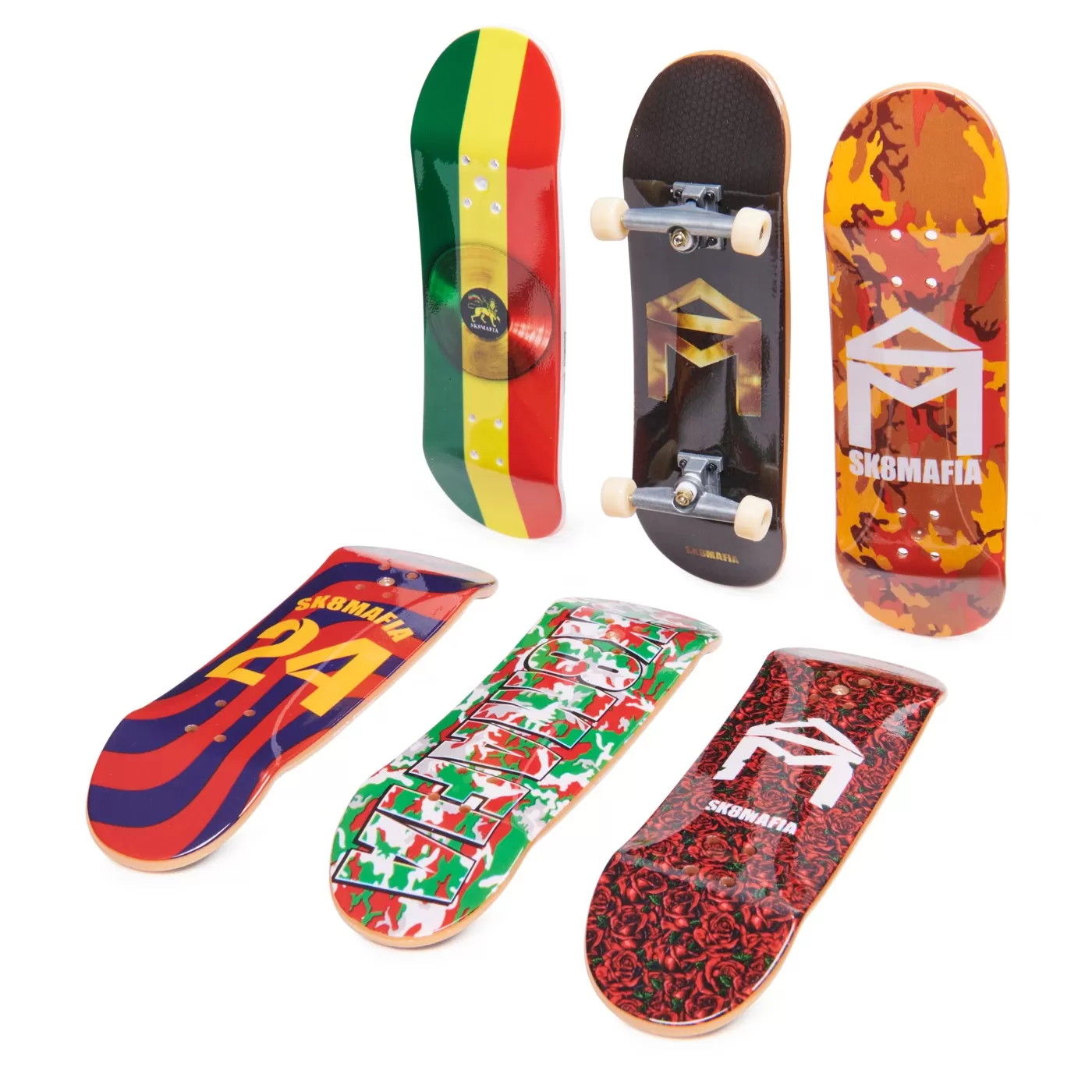 Tech deck pachet 6 piese cu accesorii fingerboard sk8mafia, varsta de la 6 ani la 12 ani [3]