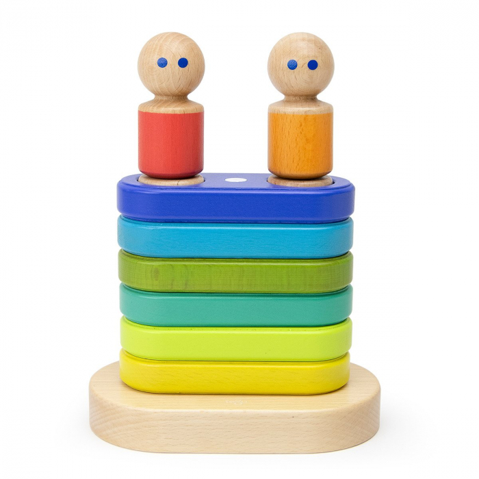 Tegu Stacker, set din lemn magnetic, 1-4 ani [1]