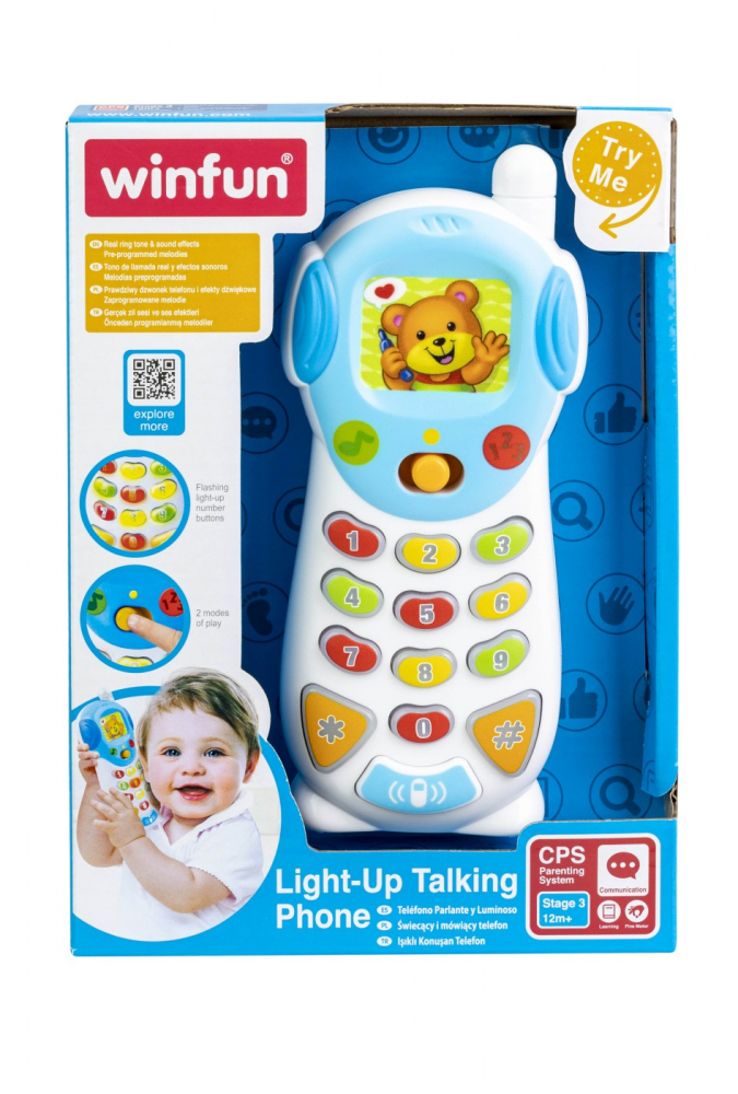 Telefon cu sunete si lumini pentru bebelusi, winfun, varsta de la 1 an la 3 ani [1]