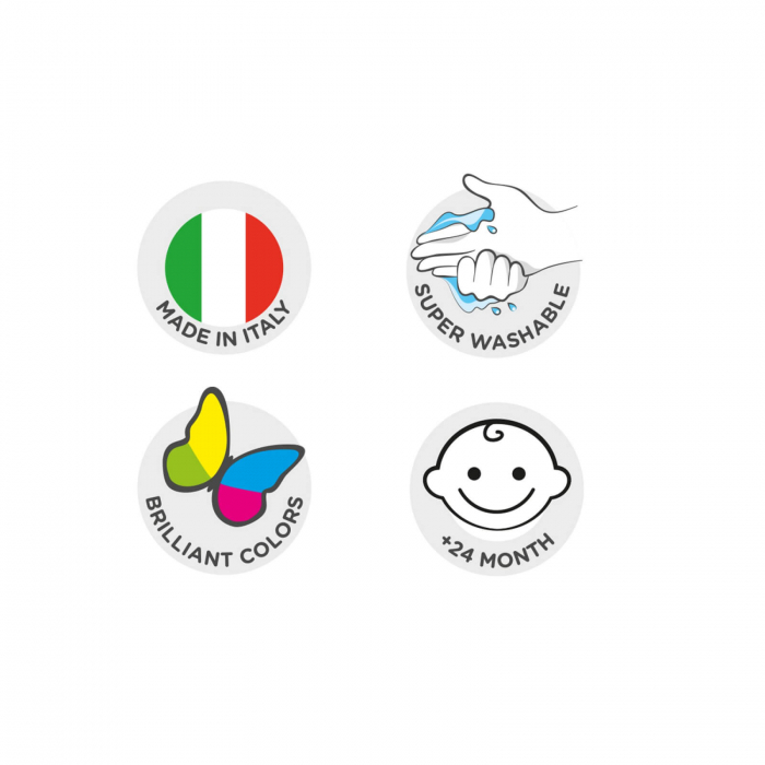Tempera 5 tuburi/set, pensula inclusa si compartiment mixare culori [3]