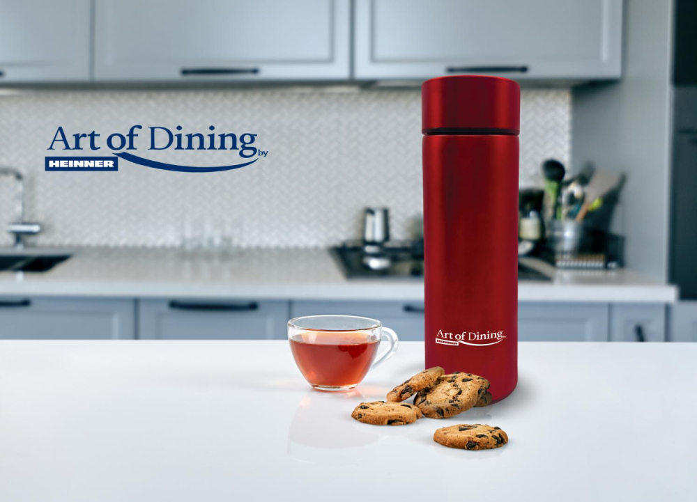 Termos inox 450 ml, cu indicator led pentru temperatura, rosu, art of dinning by heinner [7]