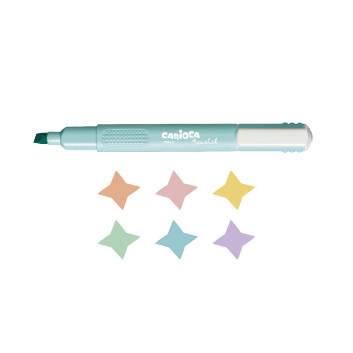 Textmarker Carioca pe baza de cerneala, culori pastel ❤️ [2]