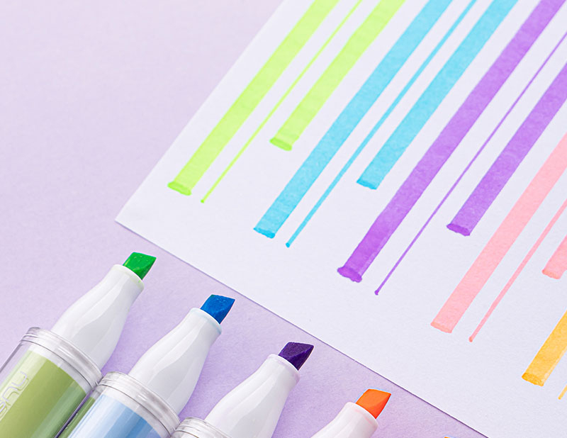 Textmarker forma patrata set 5 buc nusign deli [4]
