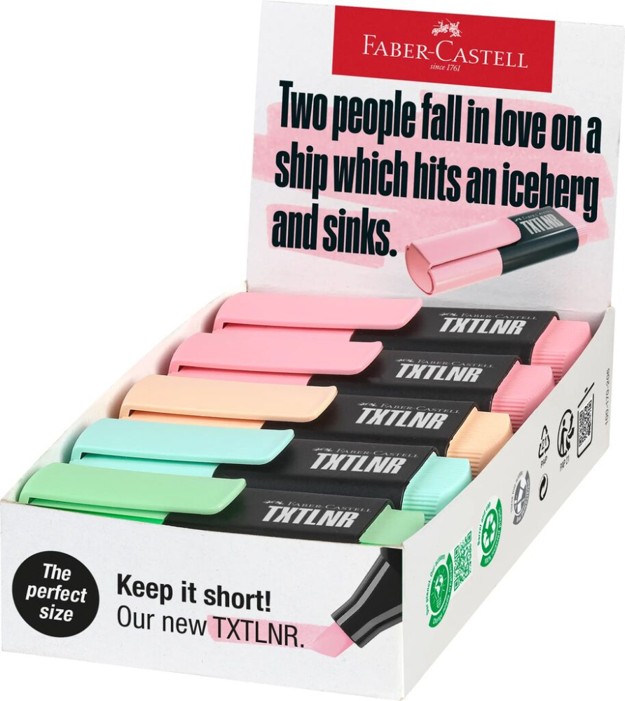 Textmarker mini pastel culori asortate model a faber-castell [1]