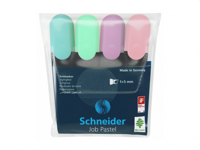 Schneider -  Set Textmarker Job Pastel, 4 bucati - Micostore.ro [3]