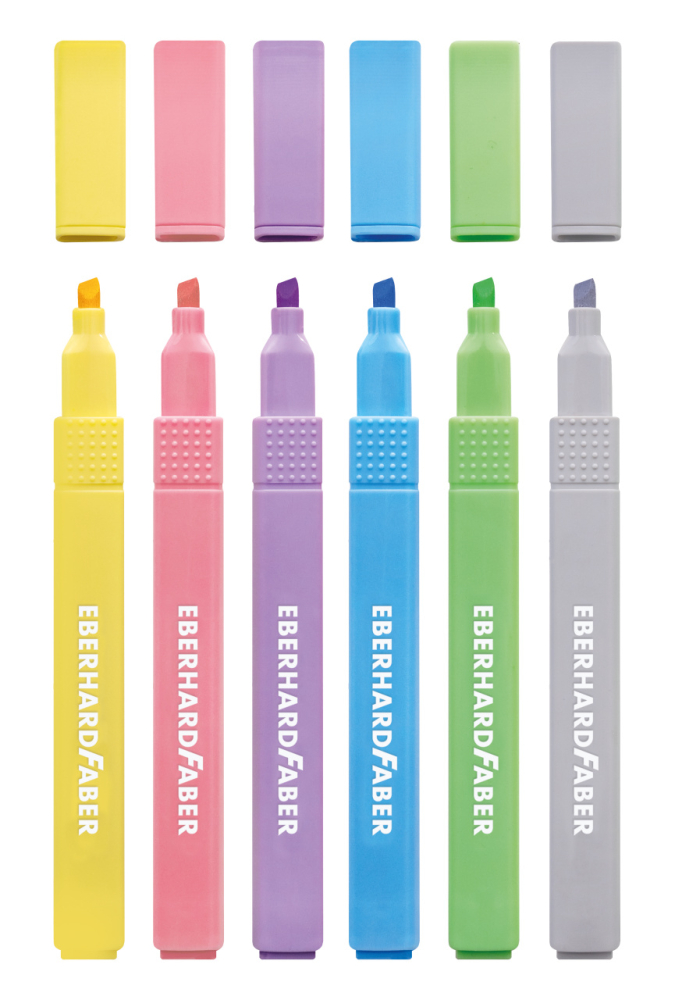 Textmarker slim patrat set 6 buc pastel eberhard faber [4]