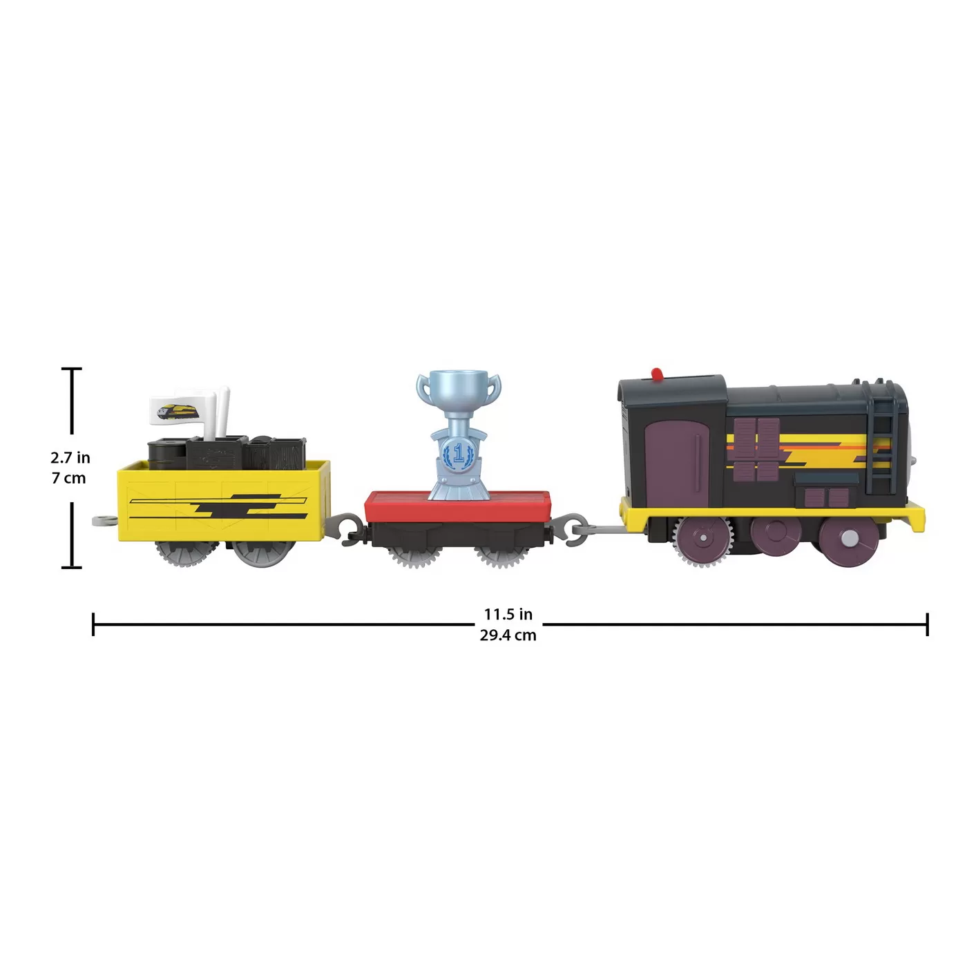 Thomas locomotiva motorizata diesel cu 2 vagoane, varsta de la 3 ani la 10 ani [9]