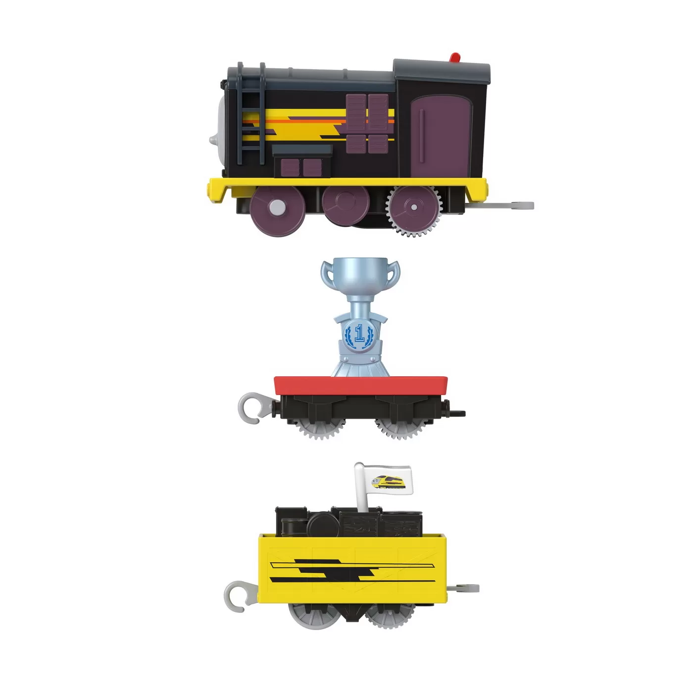 Thomas locomotiva motorizata diesel cu 2 vagoane, varsta de la 3 ani la 10 ani [4]