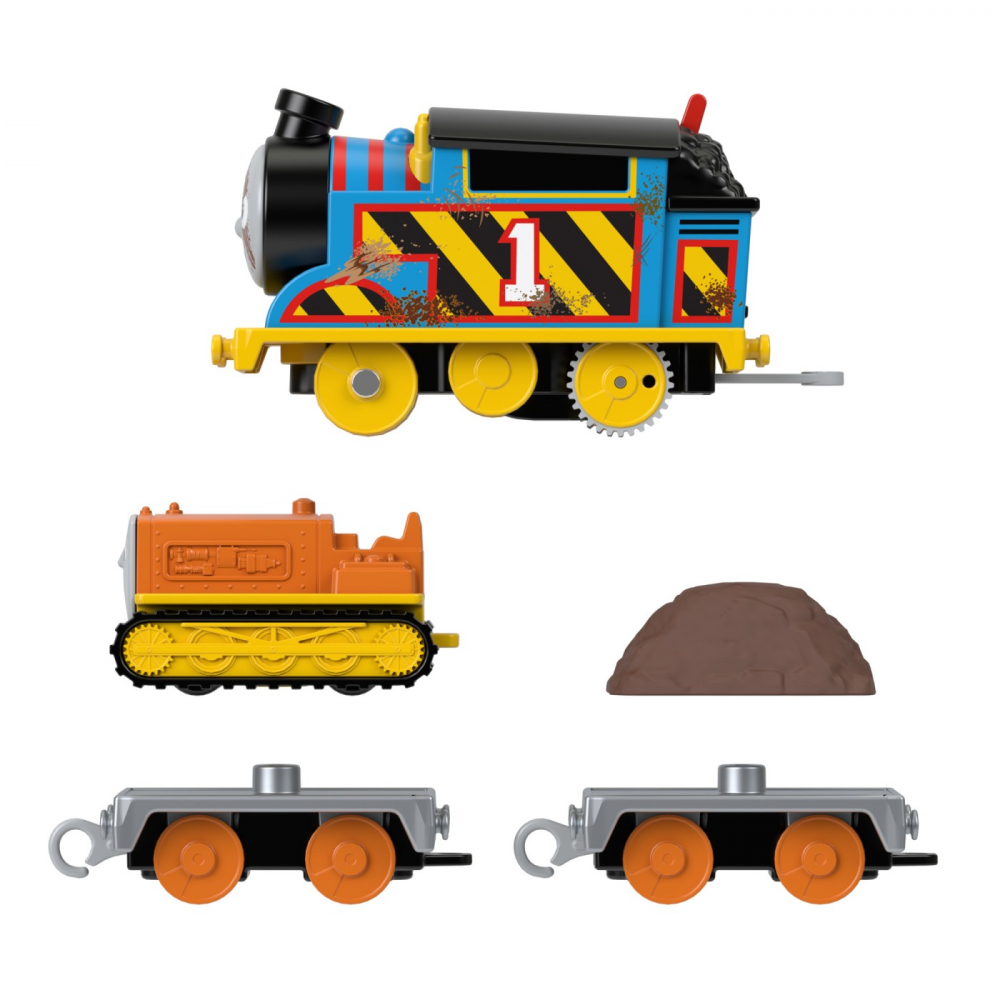 Thomas locomotiva motorizata echipa pe santier thomas and terence cu 2 vagoane, varsta de la 3 ani la 10 ani [6]