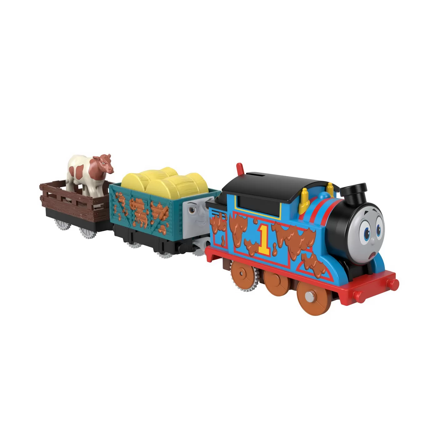 Thomas locomotiva motorizata thomas cu 2 vagoane, varsta de la 3 ani la 10 ani [2]