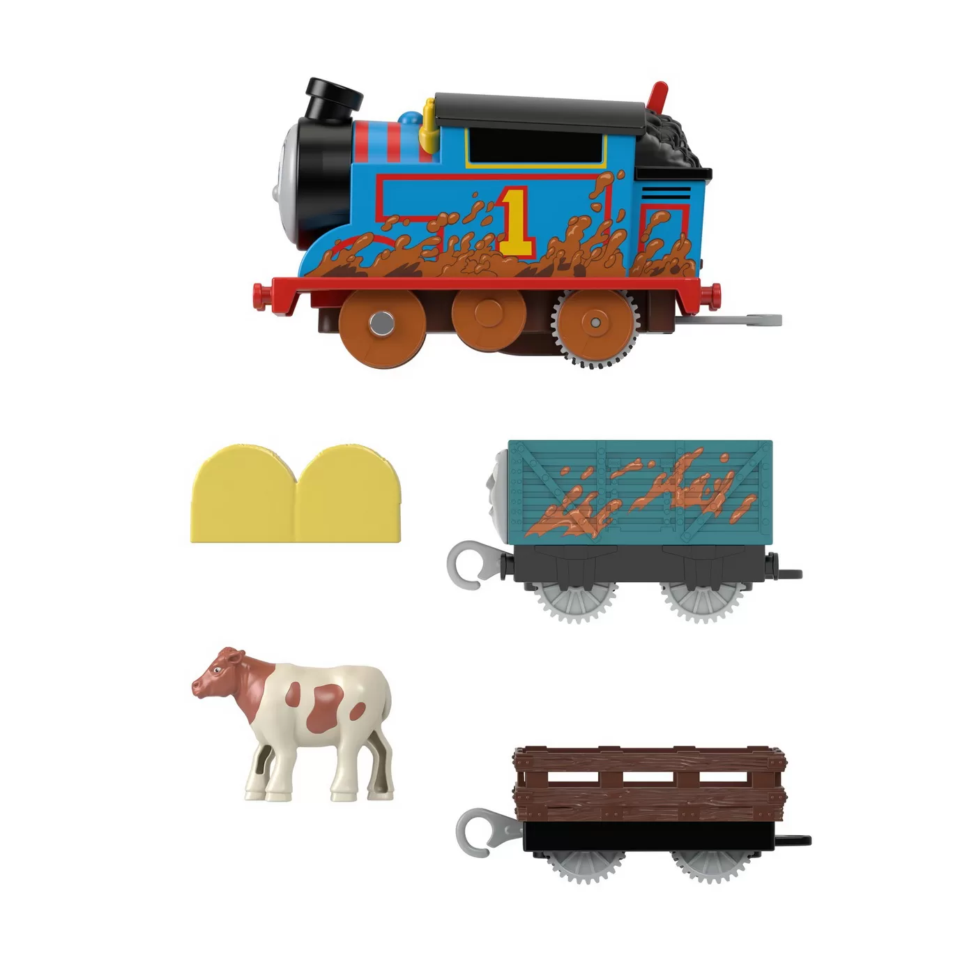 Thomas locomotiva motorizata thomas cu 2 vagoane, varsta de la 3 ani la 10 ani [8]