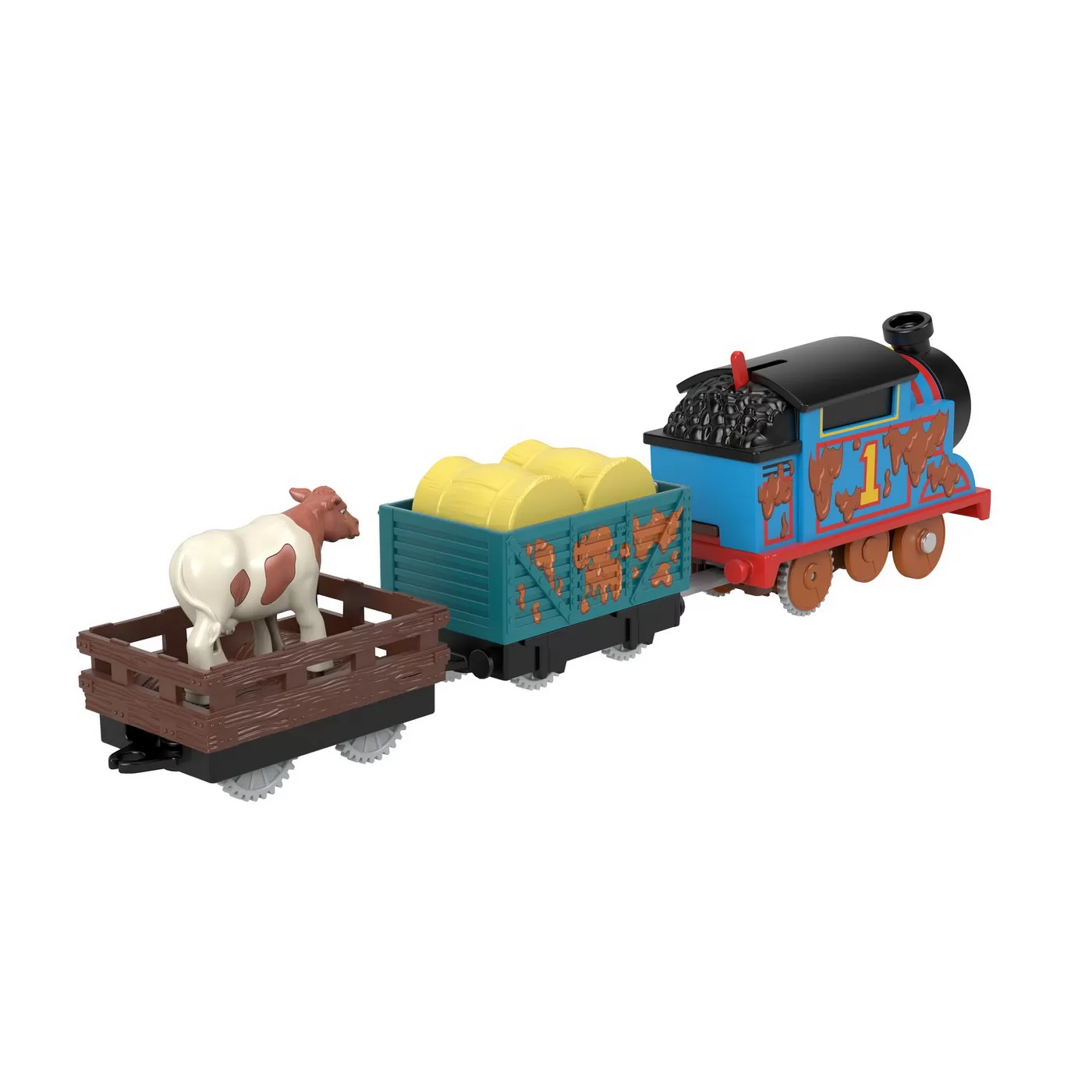 Thomas locomotiva motorizata thomas cu 2 vagoane, varsta de la 3 ani la 10 ani [9]