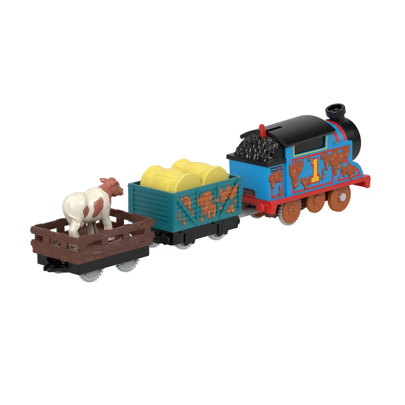 Thomas locomotiva motorizata thomas cu 2 vagoane, varsta de la 3 ani la 10 ani [7]