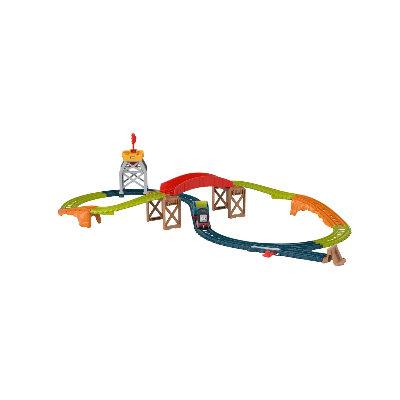 Thomas set de joaca cu locomotiva push along diesel si accesorii, varsta de la 3 ani la 10 ani [5]
