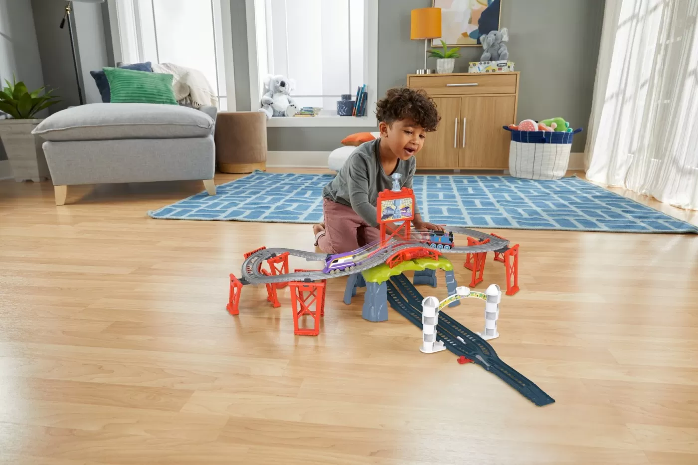 Thomas set de joaca motorizat cursa sodor, varsta de la 3 ani la 7 ani [3]