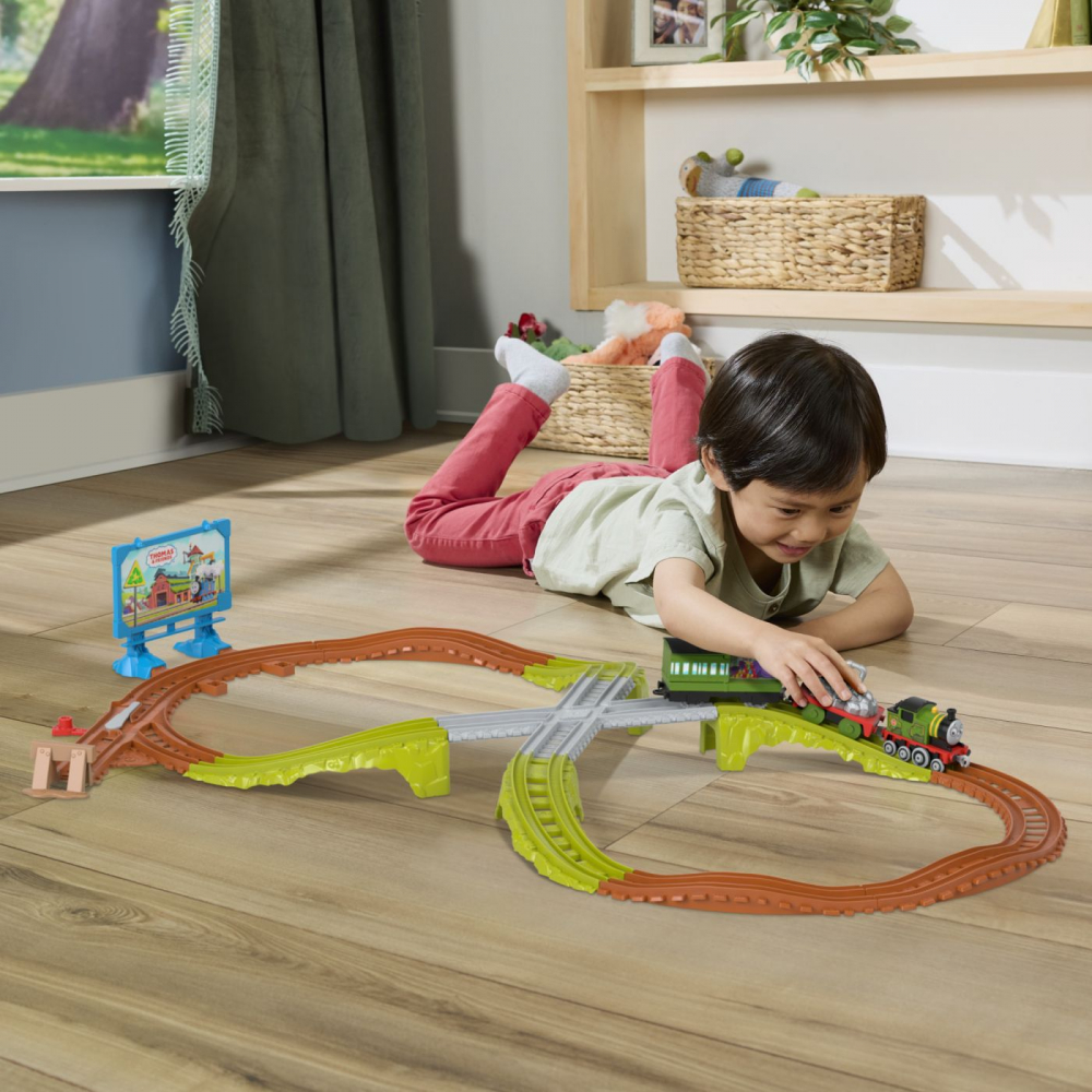 Thomas set de joaca trenulet cu circuit si accesorii whiffs recycling run, varsta de la 3 ani la 10 ani [3]