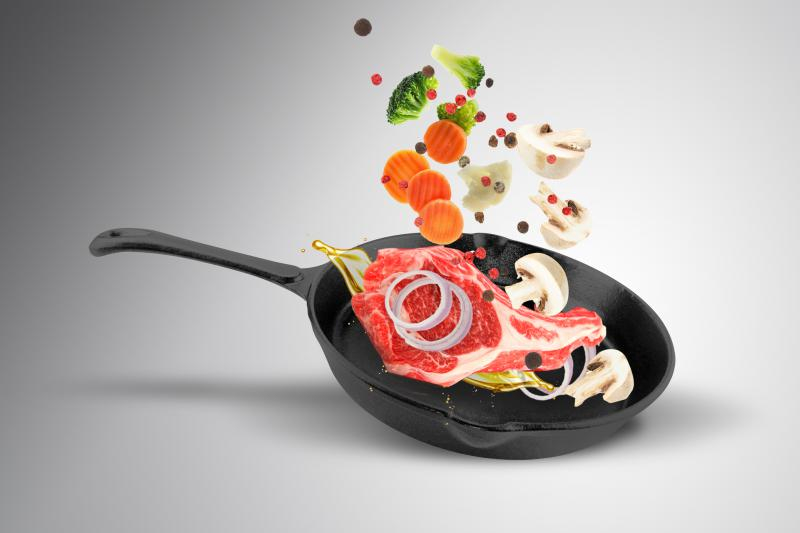 Tigaie fonta pura  25.5 x 4.5 cm, ambalaj cutie color, cooking  by heinner [2]