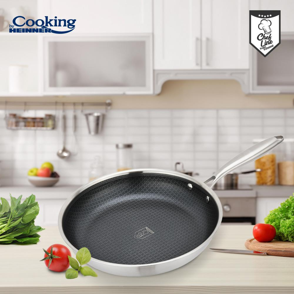 Tigaie inox in 3 straturi 24x4.5 cm, titanium3, cooking by heinner [5]