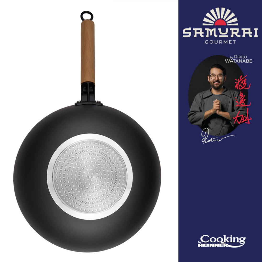 Tigaie wok 32x9 cm, rikito watanabe, samurai gourmet, cooking by heinner [3]