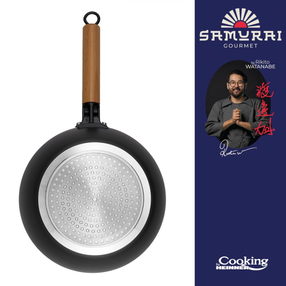 Tigaie wok + capac 26x7.5cm, rikito watanabe, samurai gourmet, cooking by heinner [2]