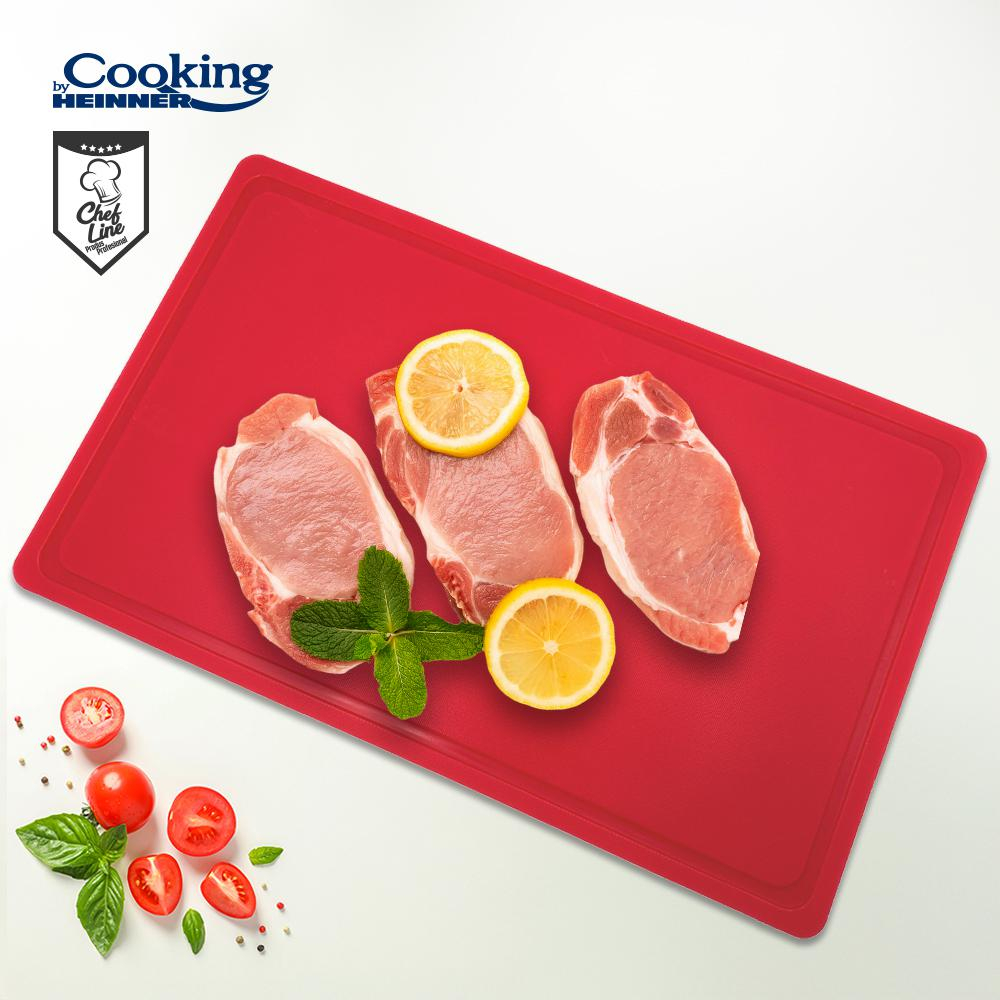 Tocator cu sant haccp gn1/1, 53x32.5x2 cm, rosu, cooking by heinner [2]