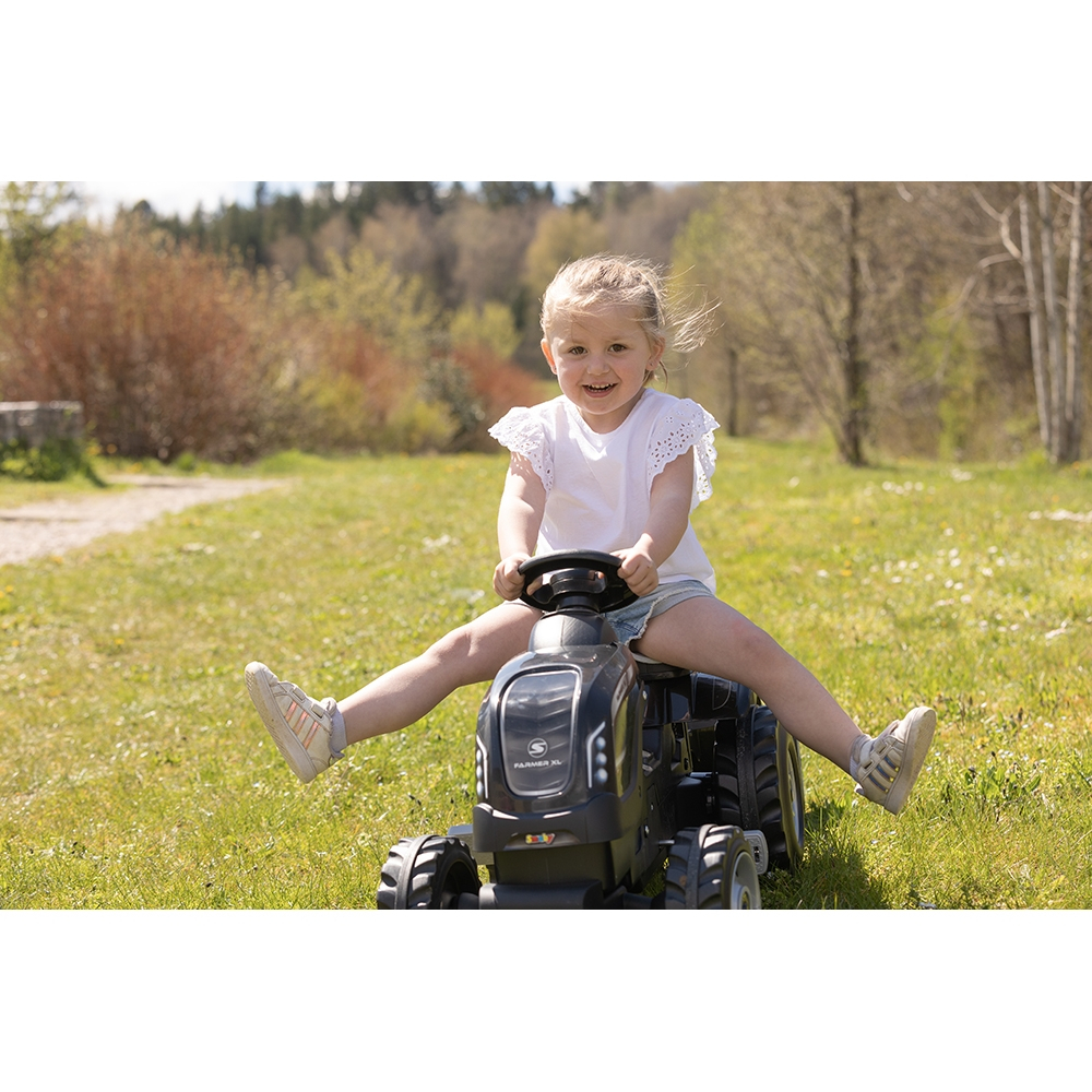 Tractor cu pedale si remorca Smoby Farmer XL negru [5]