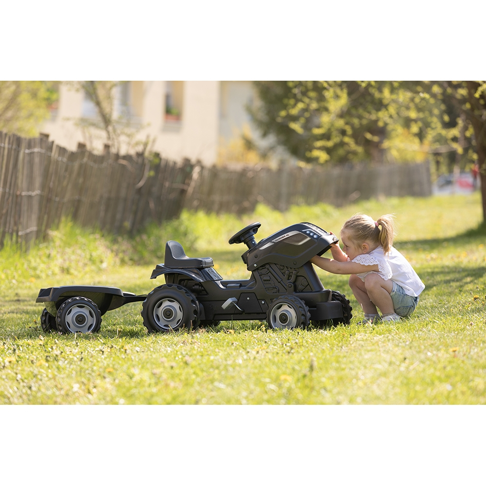 Tractor cu pedale si remorca Smoby Farmer XL negru [6]
