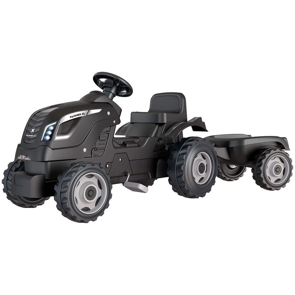 Tractor cu pedale si remorca Smoby Farmer XL negru [1]
